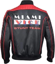 THE FALL GUY MIAMI VICE STUNT TEAM RYAN GOSLING BLACK LEATHER JACKET FOR MEN