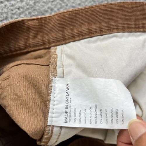 Club Monaco Pants Mens 36x32 Brown Chino Corduroy Button Fly Straight Leg 37x28 - Picture 14 of 17