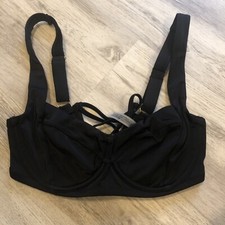 Victoria s Secret Wide Strap Push Up Bikini Swim Top 34D Black