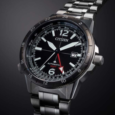 CITIZEN PROMASTER Sky NB6046-59E GMT Mechanical Automatic Watch Black 44.5mm