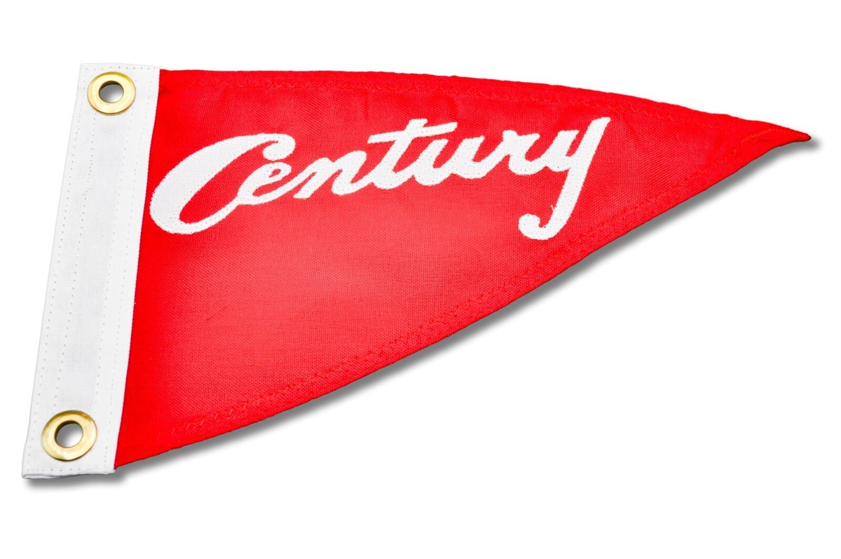 Pennone Bandiera Burgee Vintage Anni 50/60 Con Logo Crestliner Barca - Nuovo Stile USA