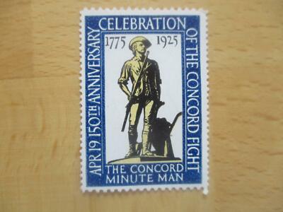 (1498) Poster Stamp - 150th Celebration of the Concord Fight 1925