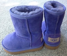 UGG AUSTRALIA blue Toddler OVER ANKLE BOOTS BOOTIES CODE CLASSIC 5251T US sz 6