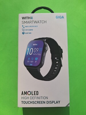NEW - Giga Withit Smartwatch, Amoled High Defintion Touchscreen Display