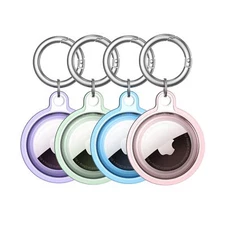 Waterproof Airtag Holder, DDJ 4 Pack Apple Airtag Keychain, AirTag Case for D...