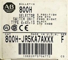 ALLEN BRADLEY 800H JR5KA7AXXX 3 Position Selector Switch Spring Return From