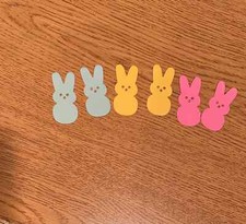 Easter Bunny Peep Peeps Paper Die Cut Embellishments 27 Pieces scrapbooking