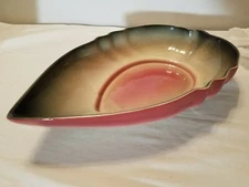 Vintage Los Angeles Potteries Leaf Shaped Dish Art Pottery