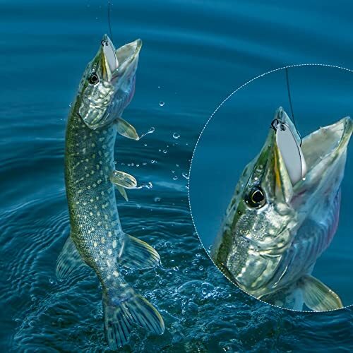 Fishing Lures Fishing Spoons Saltwater Treble Hooks Lures Hard Metal 20 Silver - Image 6