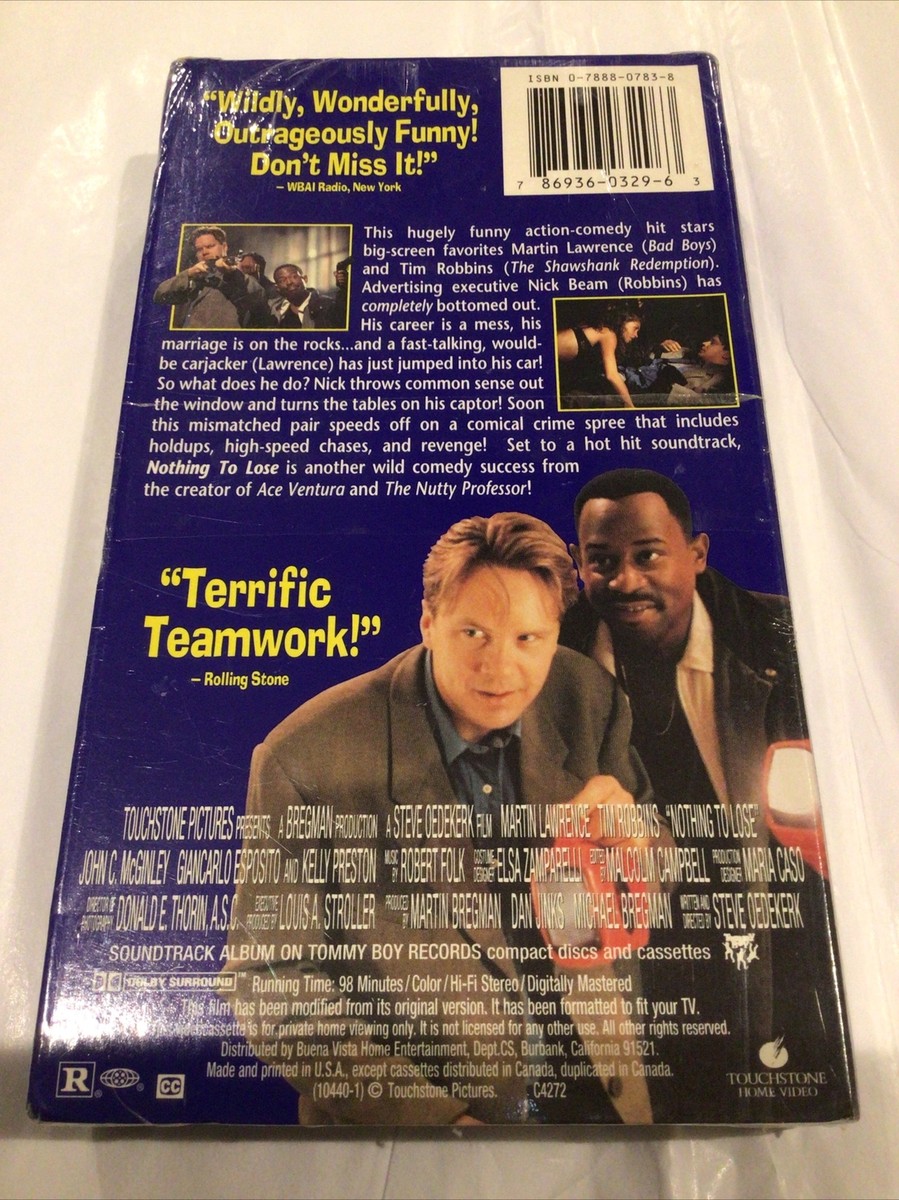 Nothing to Lose VHS Movie Martin Lawrence, Tim Robbins FACTORY