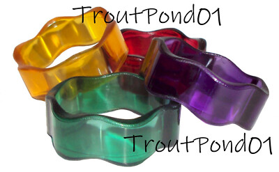 Tupperware Gadgets Sheerly Elegant Acrylic Jeweltones Napkin Rings New in Box