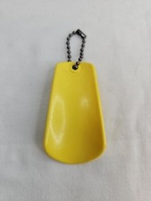 Vintage Tupperware Yellow Shoe Horn Keychain Collectible 3" x 1.5"