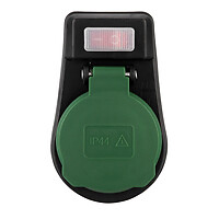 REV Ritter Adapter mit Schalter IP44 nero-gruen 0020190502 0020190502