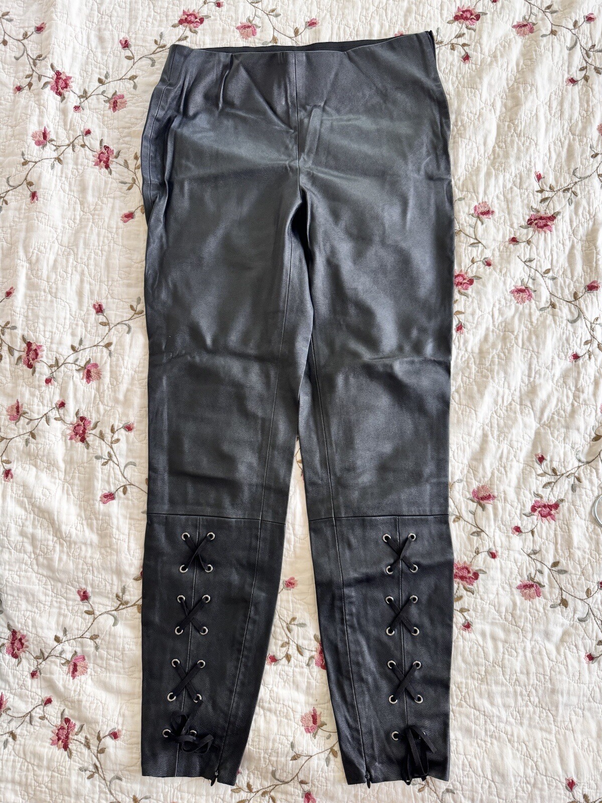 Zara basic black leather/polyester pull up women … - image 1