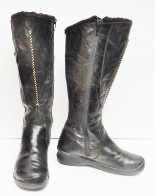 keen tall leather boots