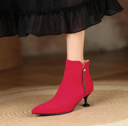 women dress boots low heel Women's Cleo White Nappa Leather Lace Up Heeled Booties by DANIELLA SHEVEL 1.5 inches / 3.8 cm Style Tip CUSHIONAIRE Taco Womens Ankle Boots