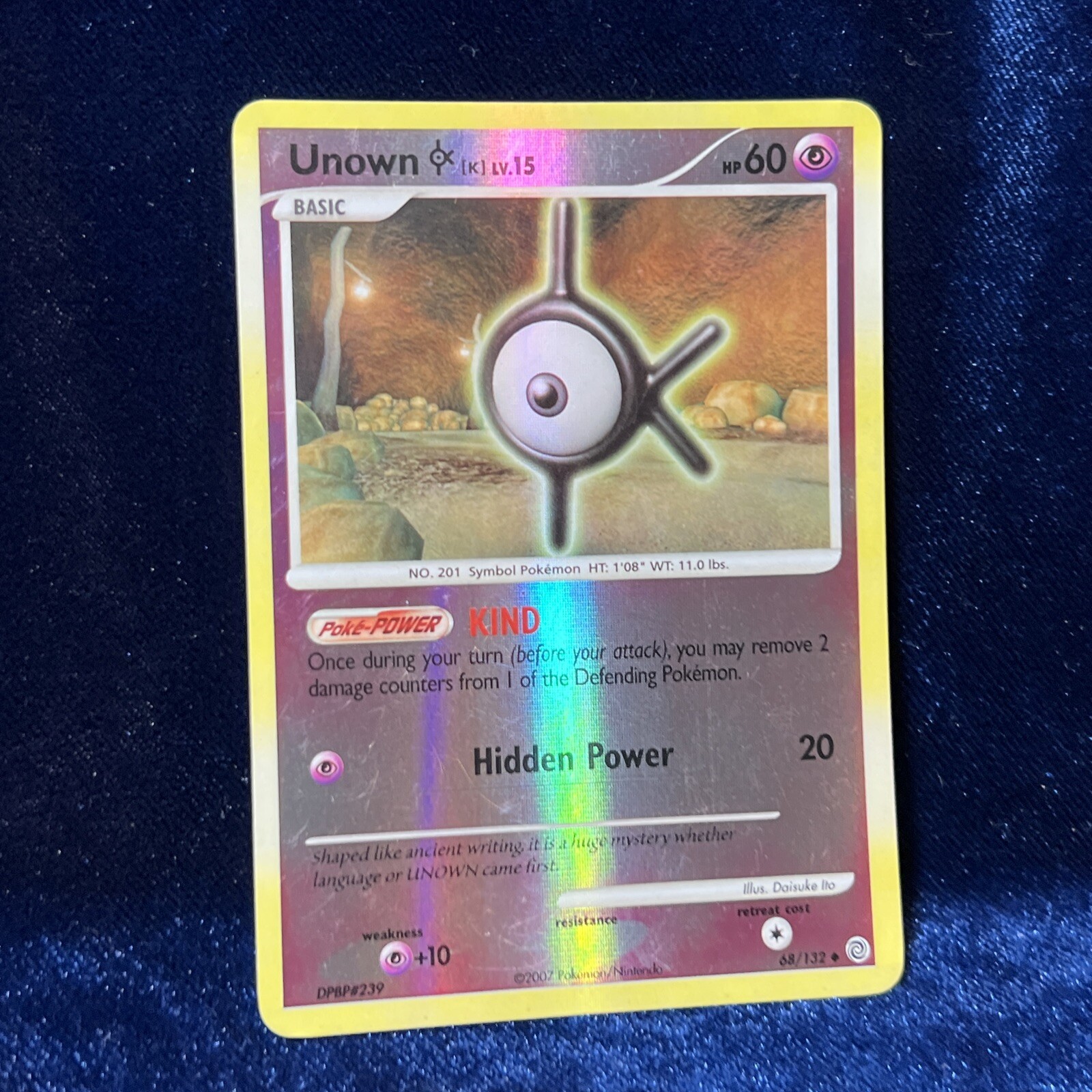 Unown K 68/132 Reverse Holo Secret Wonders Pokemon Card