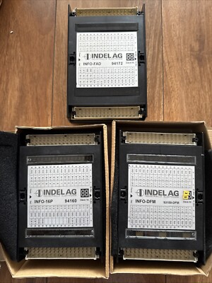 Lot (3) New INDELAG INFO-FAD 94172 / INFO-16P  94160 / INFO-DFM 93150-DFM