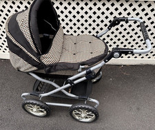 Silver Cross Dolls Ranger Toy Pram - Kids Stroller Doll  Black/Brown