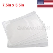 7.5" x 5.5" Clear Adhesive Packing List Shipping Label Envelopes Pouches 50-1000