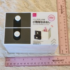 Mini Desk Organizer Plastic Countertop Jewelry Storage 2 Drawers 14x11x8.9cm