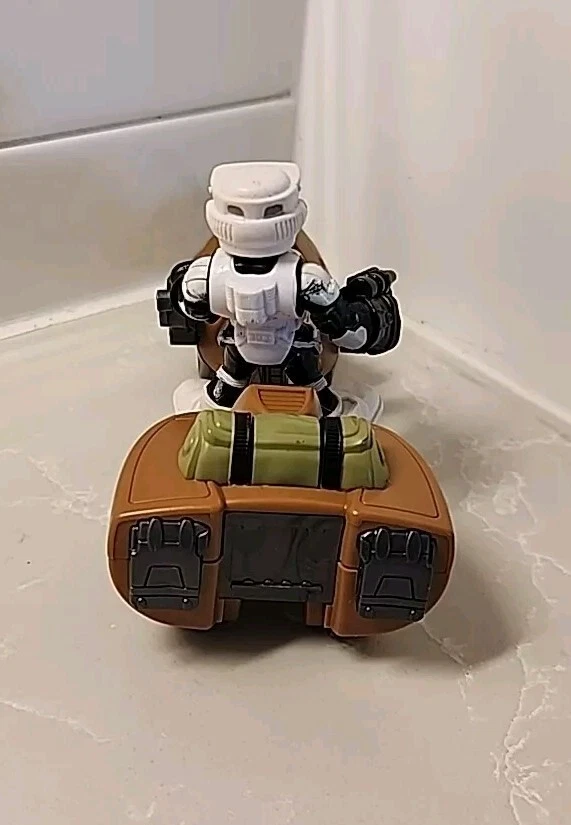 Star Wars Galactic Heroes Playskool: Scout Trooper & Speeder Bike Foto 4 de 4