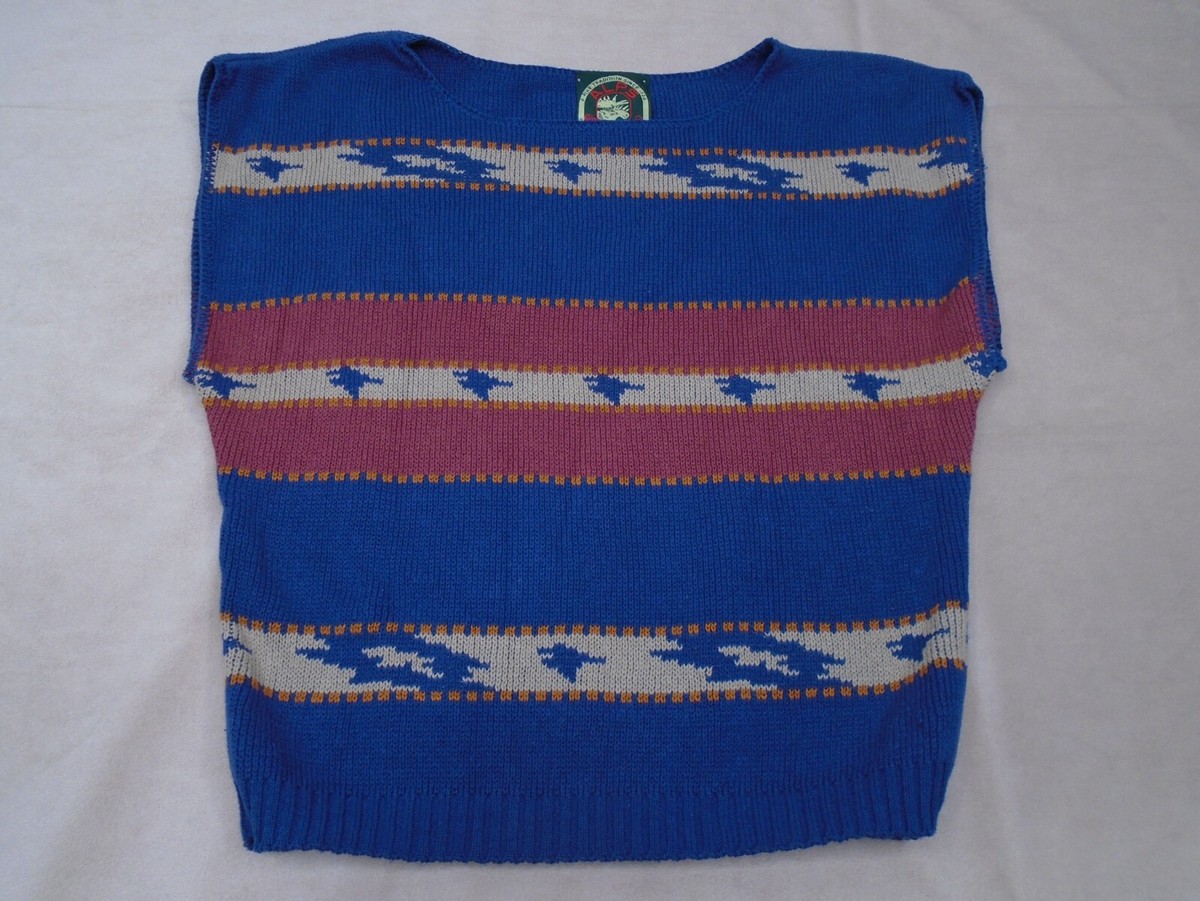 Vintage 90s Womens ALPS Rugged Outdoors Aztec Striped Sweater 
