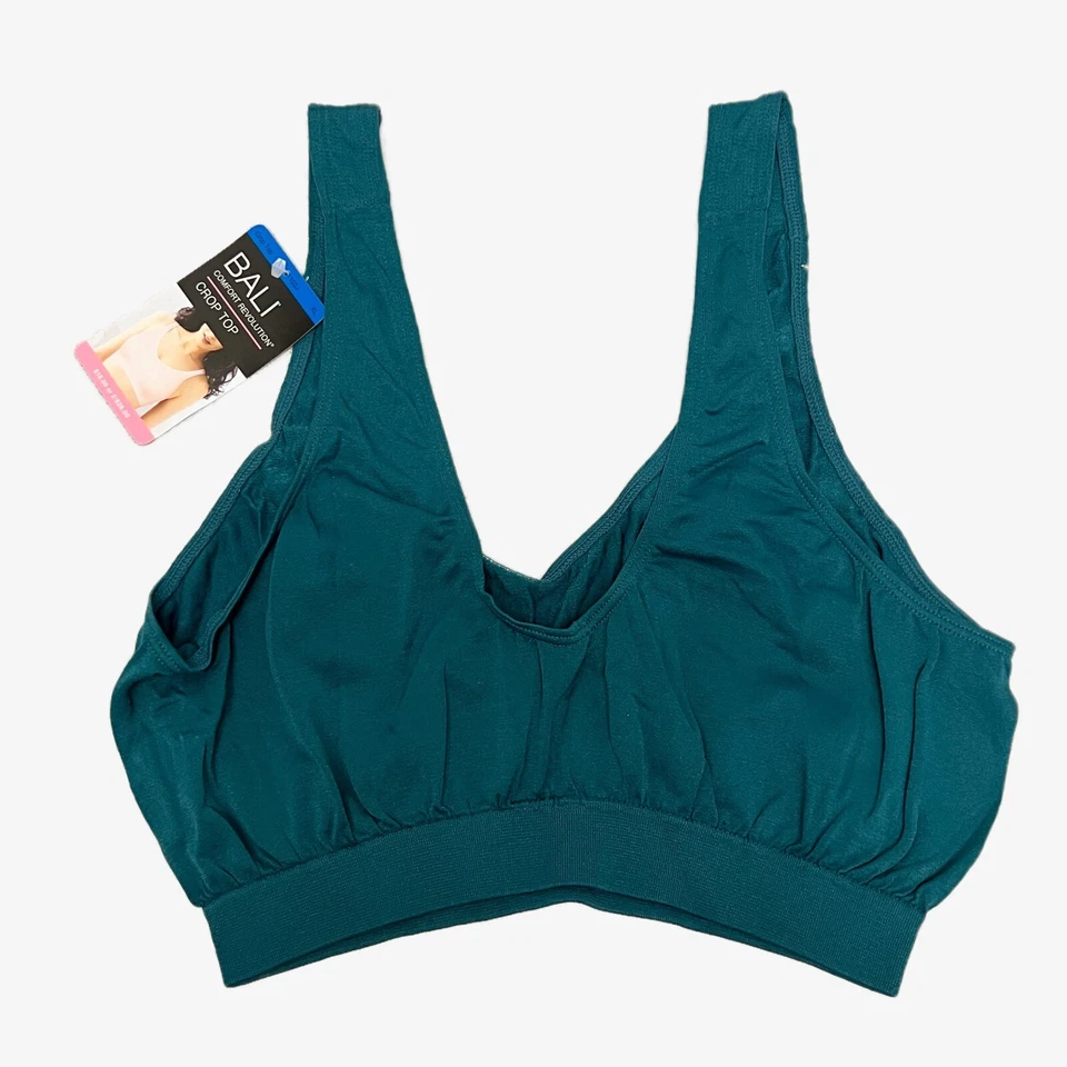 Sujetador Bralette 2 Bali Comfort Revolution Crop Top XL Verde Jade NUEVO 103J Foto 3 de 3