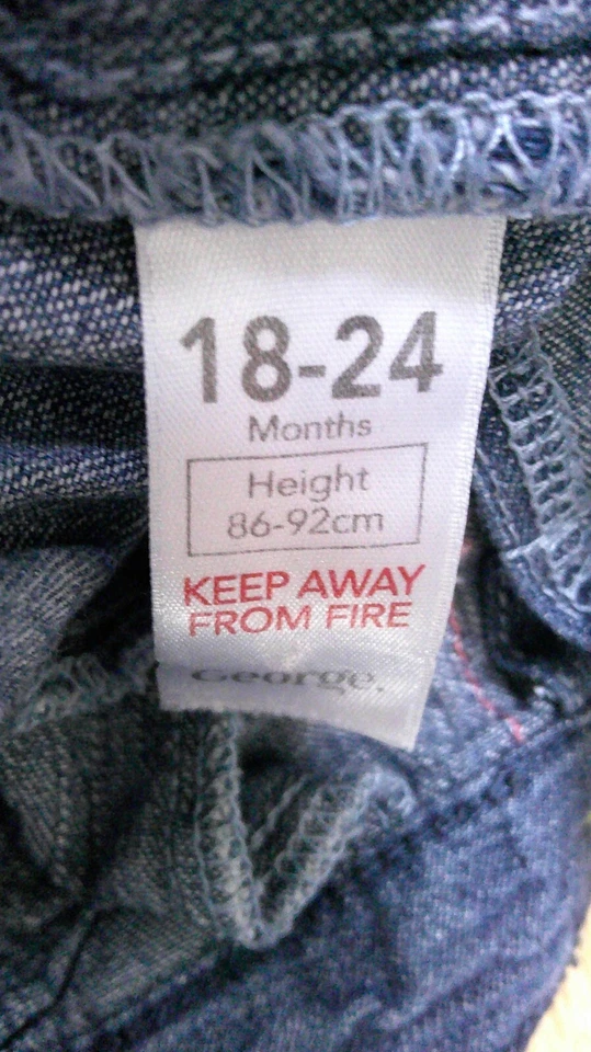 Pantalones de mezclilla azul oscuro para niñas, George, 18-24 meses Foto 4 de 4