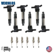 Set of 6 UF594 Ignition Coil & Iridium Spark Plugs For 2010 Volvo XC60 3.0L 3.2L