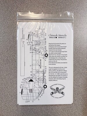 1/35 Werner s Wings #35-05 CH-47 Chinook Stencils