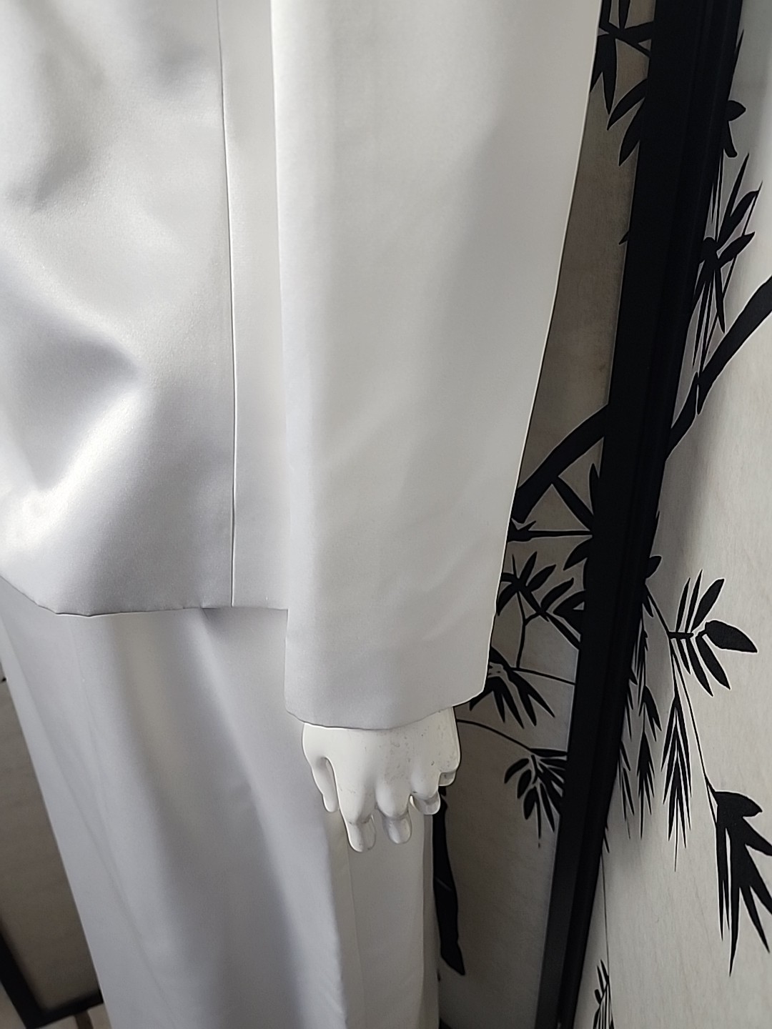 Vintage Oleg Cassini Skirt Suit Set White Lined SZ 6 New with Tags Priority WOW