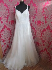 K47:Brautmode Brautkleid Amelie Bella 30143W ivory/ Nude Gr.46 NEU