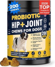 Dogs Hip and Joint Supplement for Probiotics Glucosamine Chondroitin MSM Chewing