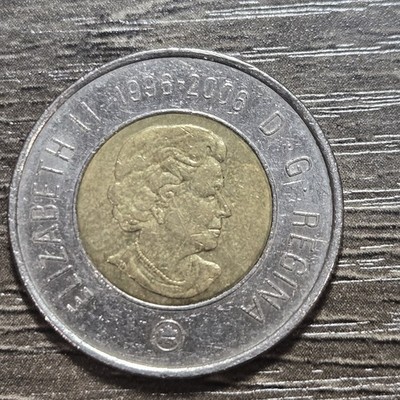 道楽dowlu ck chin×2 最初期1996年製 RARE! GERMAN PLANCHET 1996 Canada $2 Dollar Toonie Coin! BRILLIANT