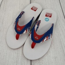 Sandalia abrebotellas Reef Fanning para hombre 14 roja blanca azul patriótica EE. UU.