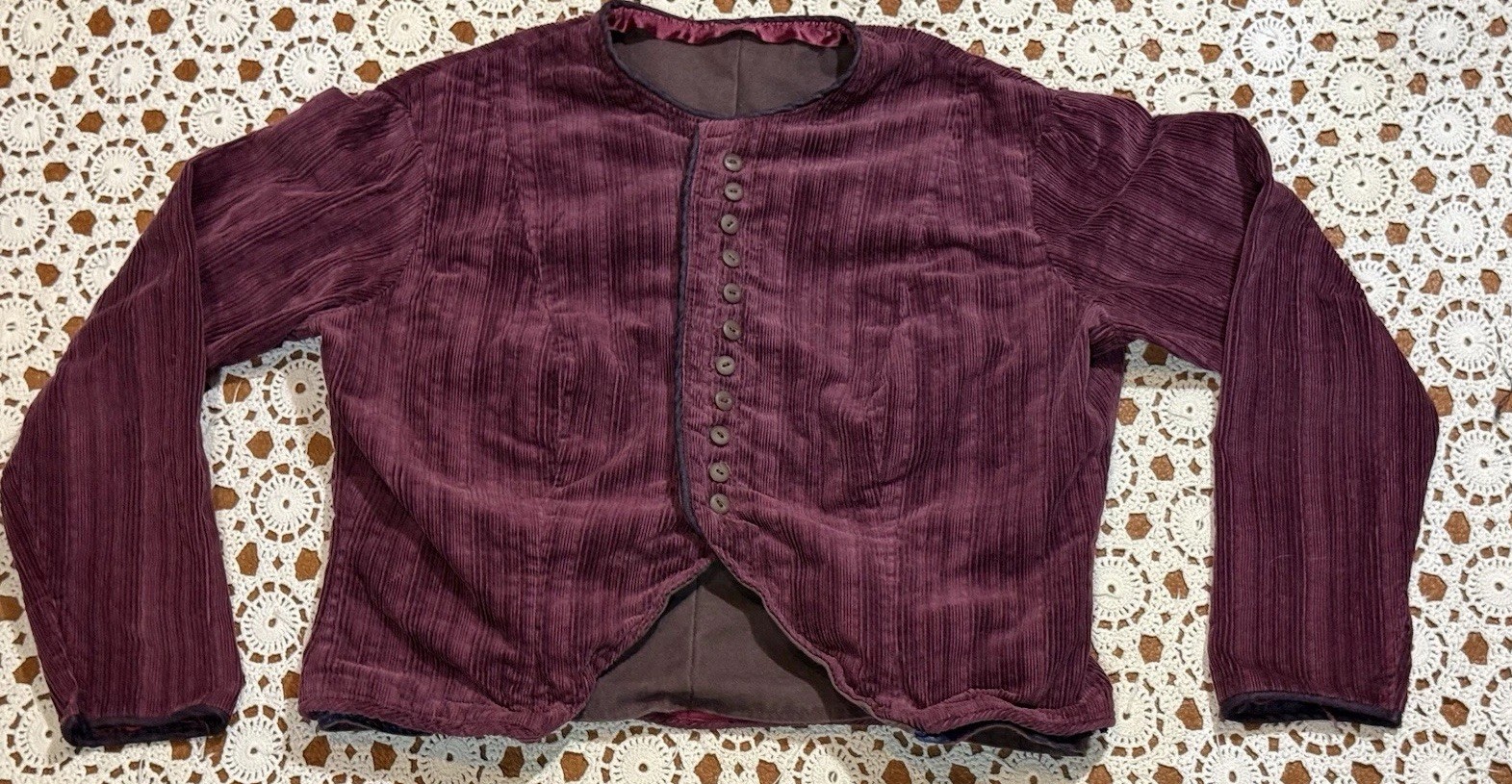 Vintage Victorian Corduroy Jacket Women's Romantic Fairy Goth Steampunk Romantic