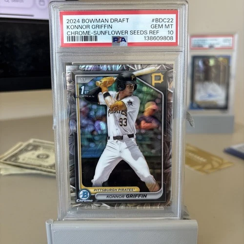 2024 Bowman Konnor Griffin 1st Sunflower Seeds Refractor PSA 10 SSSP POP 3
