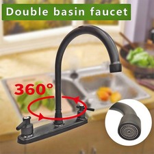 8'' Stainless Steel 2 Handle RV Kitchen Sink Faucet Brushed Nickel Single Handle
