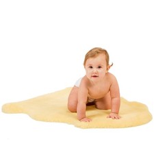 WaySoft Baby Sheepskin Rug, Oeko-TEX Certified, Safe Natural Nursery Rug, 1...