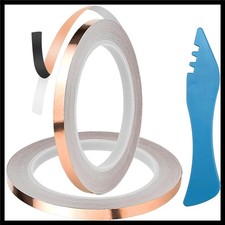 7/32 Inch Black Backed Copper foil Tape for Stained Glass 2Roll