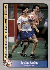 1990-91 Pacific MSL Brian Quinn #1 San Diego Sockers Soccer Card