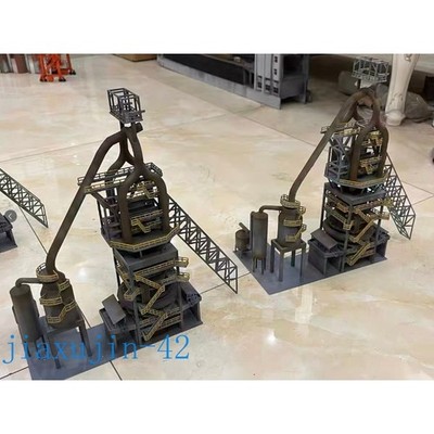 N Scale 1/160 Train Model Scene Steel Plant Model Blast Furnace Finished Model