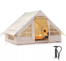 XLTTYWL Inflatable Camping Tent with Pump, Glamping Tents, Easy Setup Waterproof