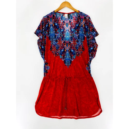 Lauren Ralph Lauren Women’s Swim Cover up Dress Large Red Floral Sleeveless