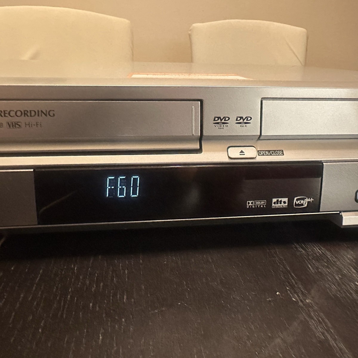 Panasonic DMR-ES40V VCR/DVD Recorder Combo Cord Parts Only F60