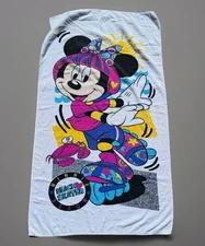Vintage Walt DISNEY Production  MINNIE MOUSE Beach Skater Towel by Franco 90's