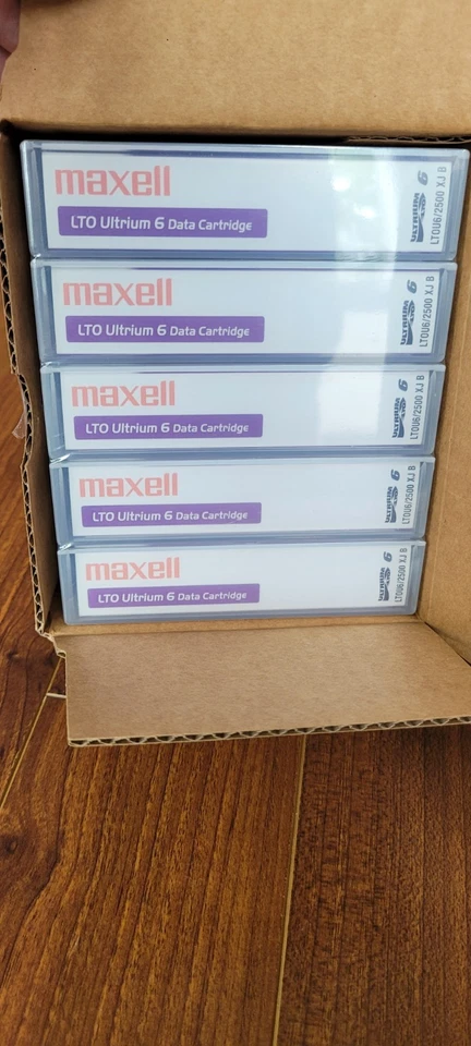 NEW (LOT of 5) MAXELL LTO 6 Ultrium 2.5TB/6.25TB Data Cartridges Storage Tapes - Image 2 of 4