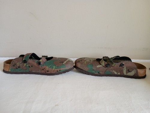 Birkenstock Birki’s  Women’s Size 7 38 Floral Green  Slip On Double Cross Strap - Picture 5 of 15