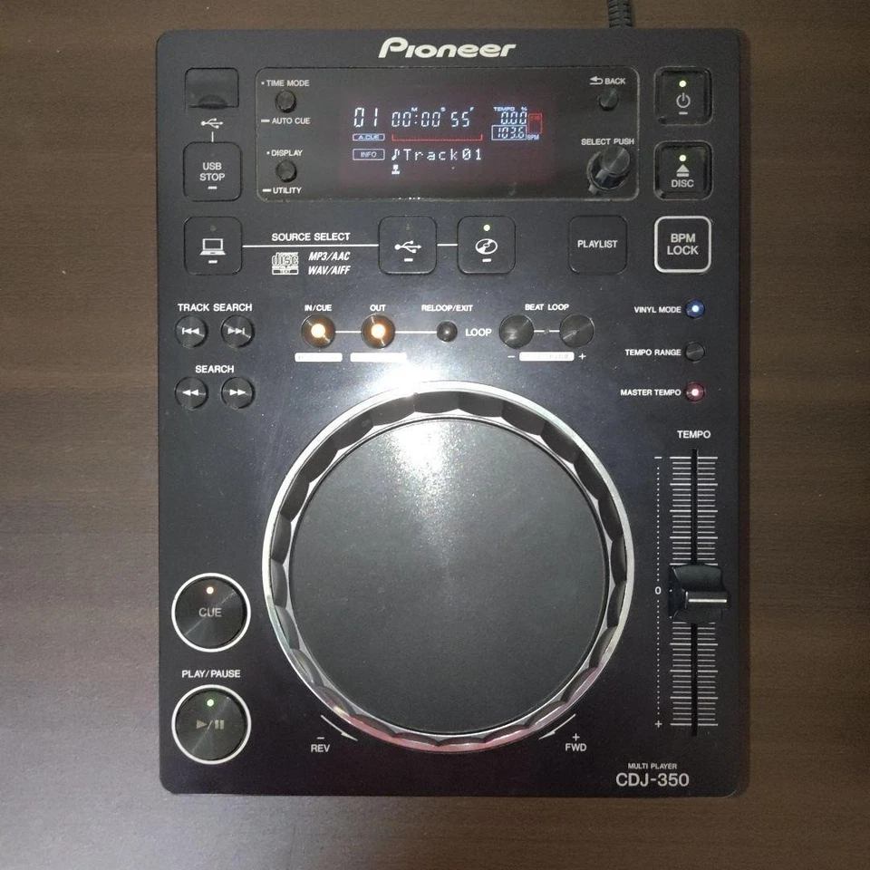 Pioneer CDJ-350 Compact DJ Multi Player Digital Plattenspieler Schwarz CD USB... - Bild 2 von 4